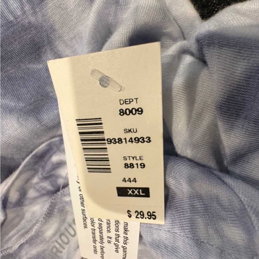 Aeropostale Blue Tie Dye Cropped Mock Neck Long Sleeve Top Streetwear festival - Picture 7 of 7